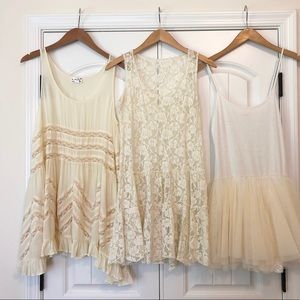 Lot Of 3 Free People Slips All Size Small EUC!